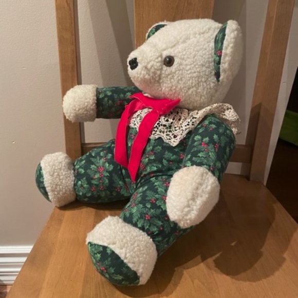 Sweet Handmade  Christmas Teddy Bear - Picture 3 of 3